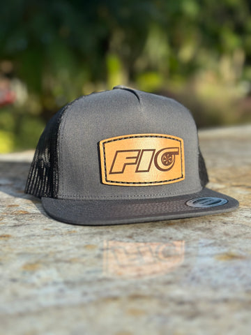 Dark Grey Fio 5 Panel Flat Brim Hat